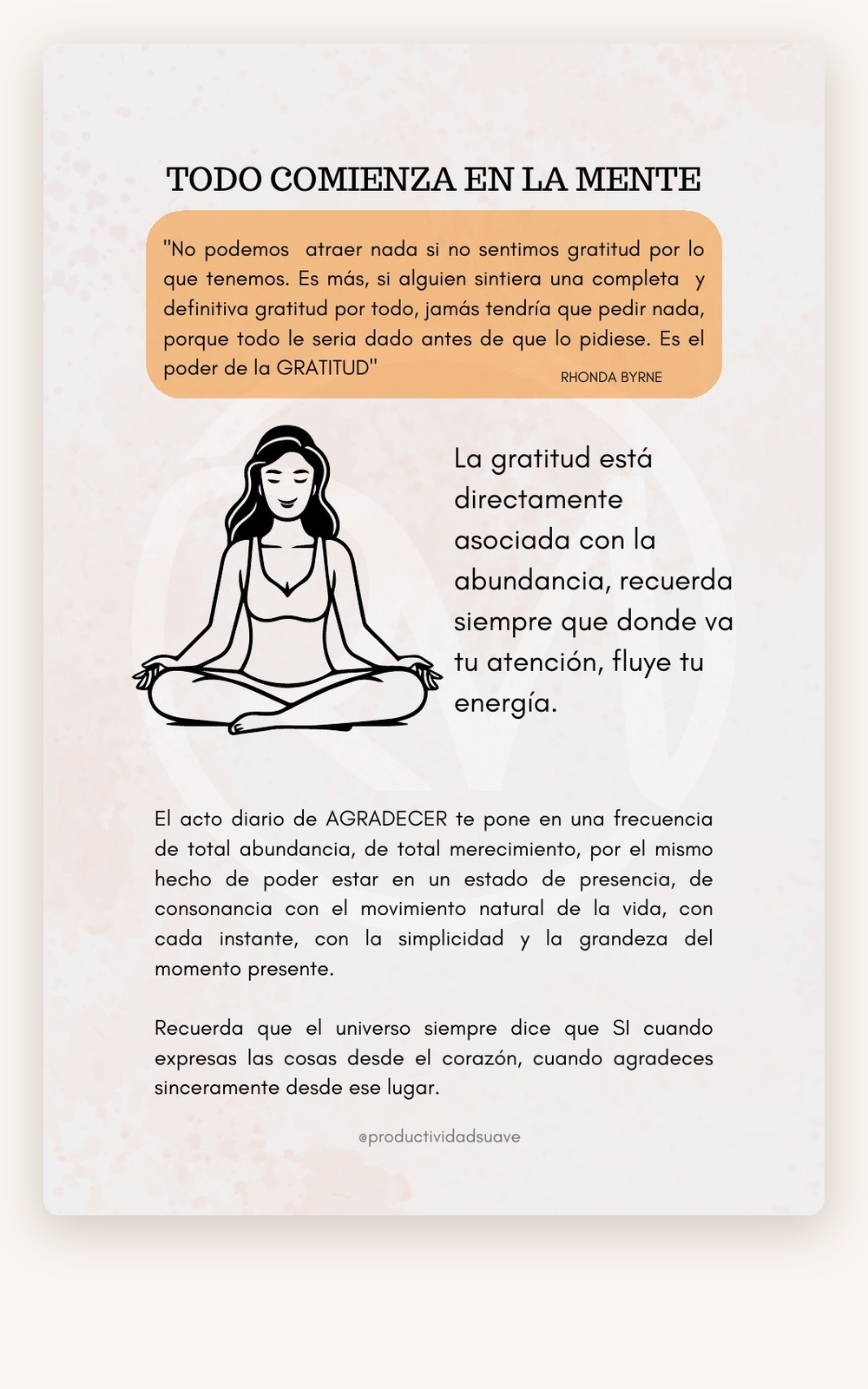 Página interior con lista de gratitud